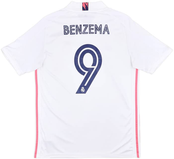 2020-21 Real Madrid Home Shirt Benzema #9 - 7/10 - (L)