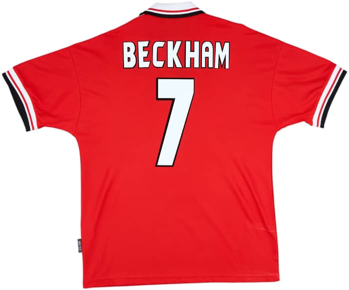 1998-00 Manchester United Home Shirt Beckham #7 - 7/10 - (L)