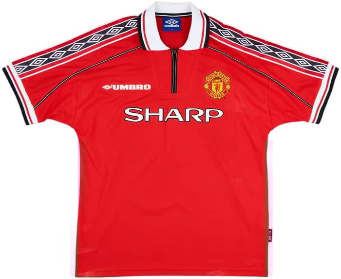 1998-00 Manchester United Home Shirt Beckham #7 - 7/10 - (L)
