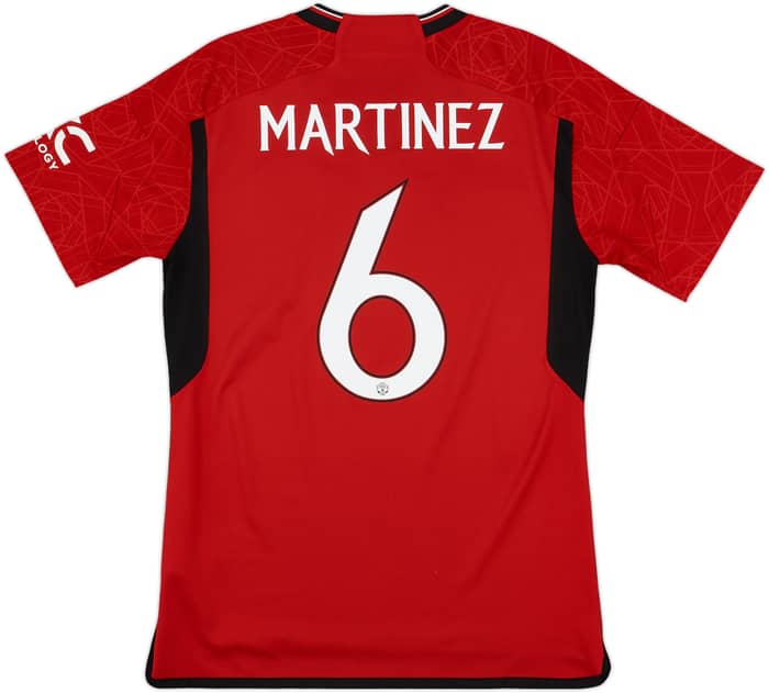 2023-24 Manchester United Home Shirt Martinez #6 - 8/10 - (M)