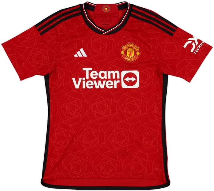 2023-24 Manchester United Home Shirt Martinez #6 - 8/10 - (M)