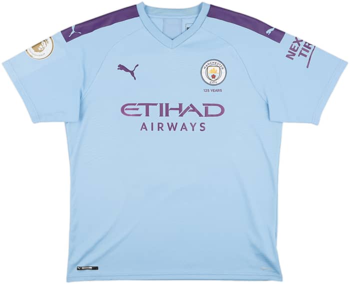 2019-20 Manchester City Home Shirt Kun Aguero #10 - 9/10 - (XL)
