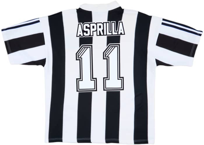 1995-97 Newcastle Home Shirt Asprilla #11 - 7/10 - (L)