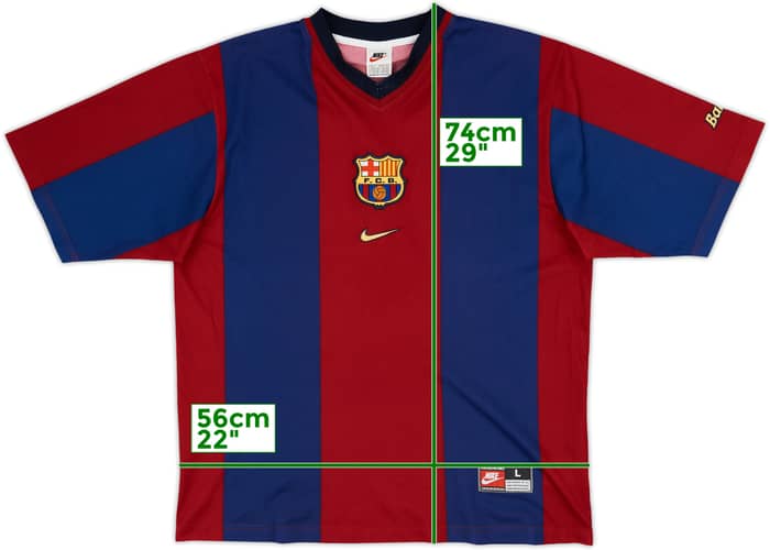 1998-00 Barcelona Basic Home Shirt - 9/10 - (L)