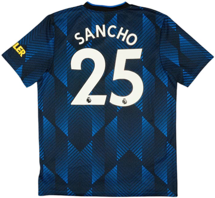 2021-22 Manchester United Third Shirt Sancho #25 - 7/10 - (L)