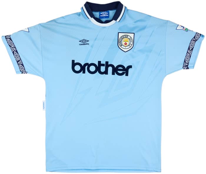 1993-95 Manchester City Player Issue Home Shirt - 8/10 - (XL)
