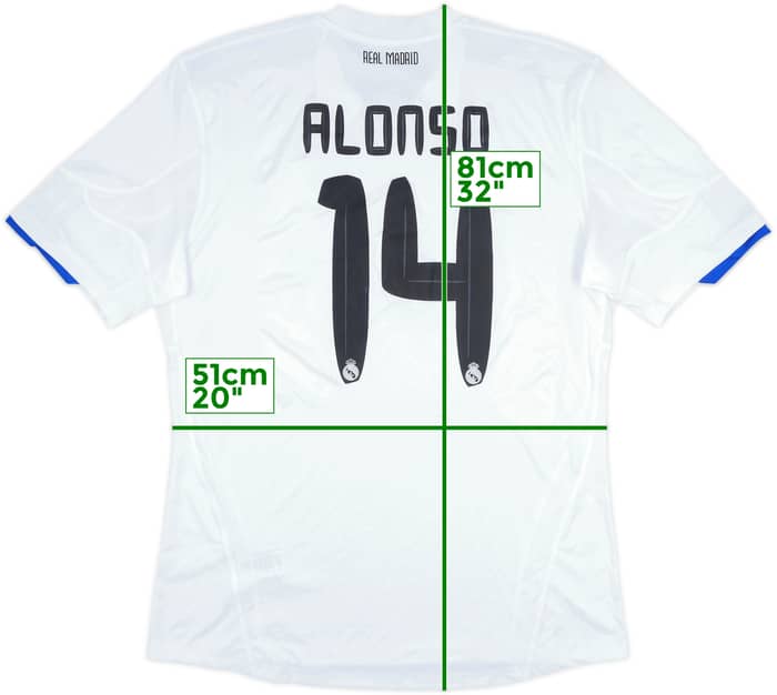 2010-11 Real Madrid Home Shirt Alonso #14 - 7/10 - (L)