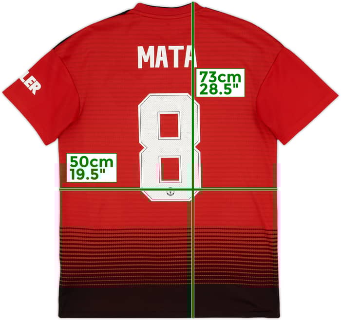 2018-19 Manchester United Home Shirt Mata #8 - 7/10 - (M)