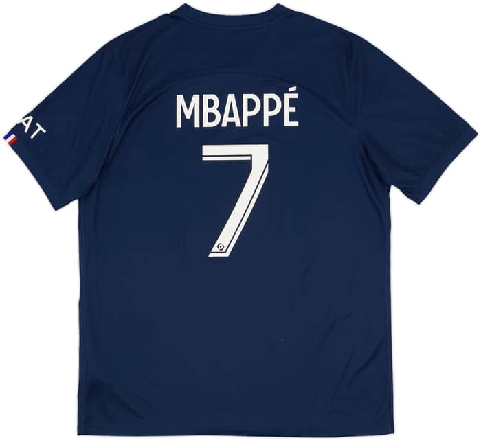 2022-23 Paris Saint-Germain Home Shirt Mbappe #7 - 6/10 - (L)
