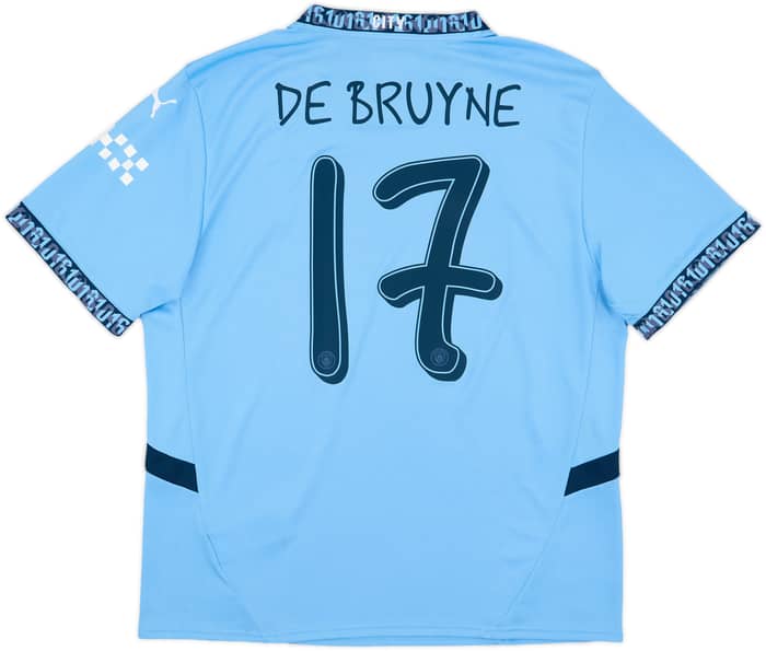 2024-25 Manchester City Home Shirt De Bruyne #17 - 8/10 - (XL)