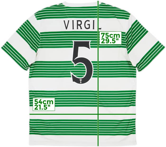 2013-15 Celtic Home Shirt Virgil #5 - 7/10 - (L)