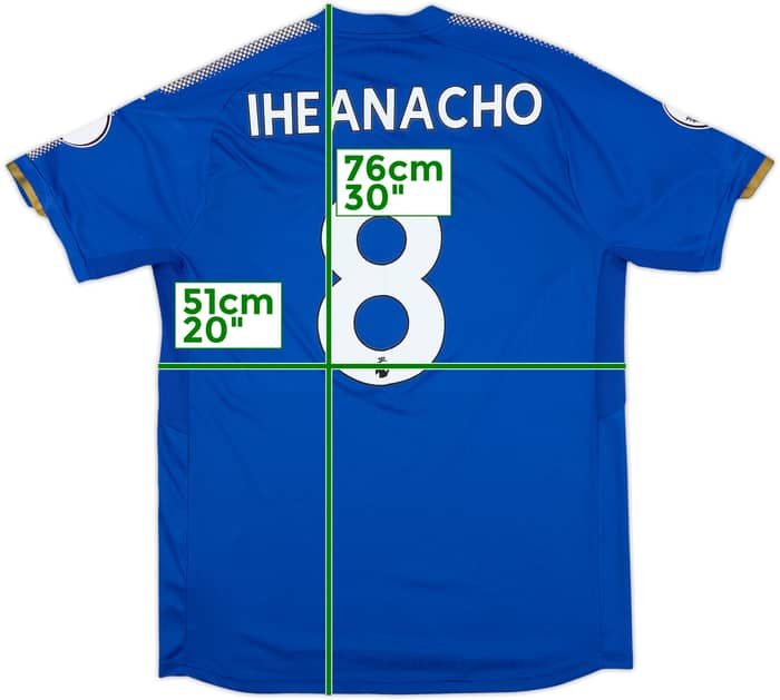 2017-18 Leicester Home Shirt Iheanacho #8 - 10/10 - (L)