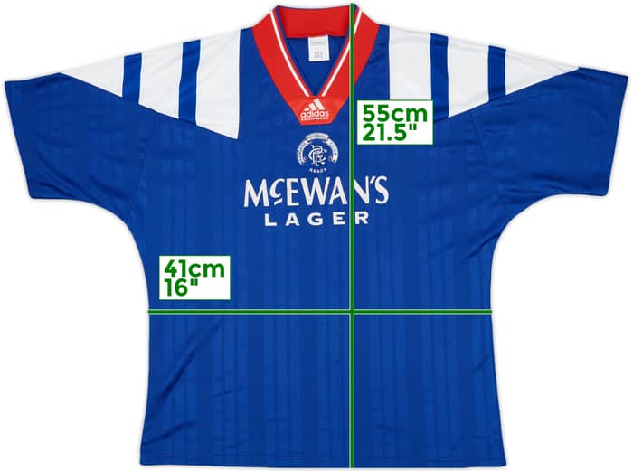 1992-94 Rangers Home Shirt - 5/10 - (L/XL)