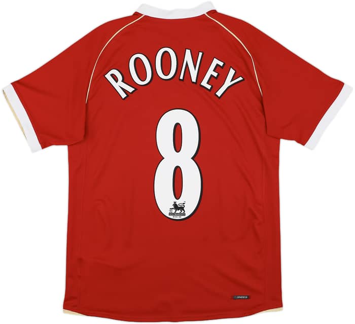2006-07 Manchester United Home Shirt Rooney #8 - 9/10 - (S)