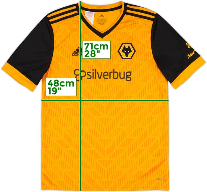 2020-21 Wolves Home Shirt - 7/10 - (XL.Boys)
