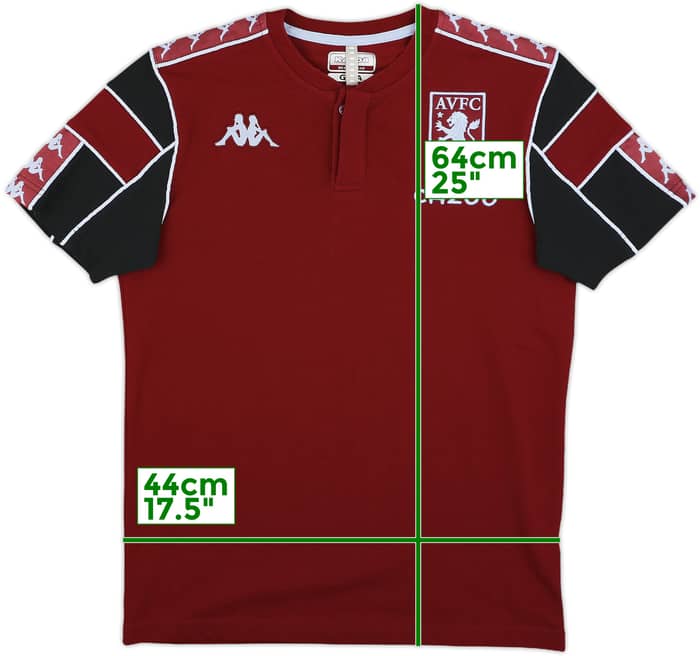 2020-21 Aston Villa Kappa Polo Shirt - 8/10 - (M)