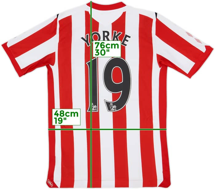 2008-09 Sunderland Home Shirt Yorke #19 - 7/10 - (M)