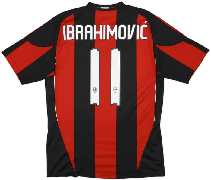 2010-11 AC Milan Home Shirt Ibrahimovic #11 - 8/10 - (M)