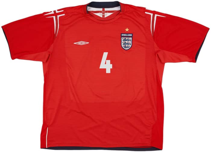 2004-06 England Away Shirt Gerrard #4 - 5/10 - (XXL)