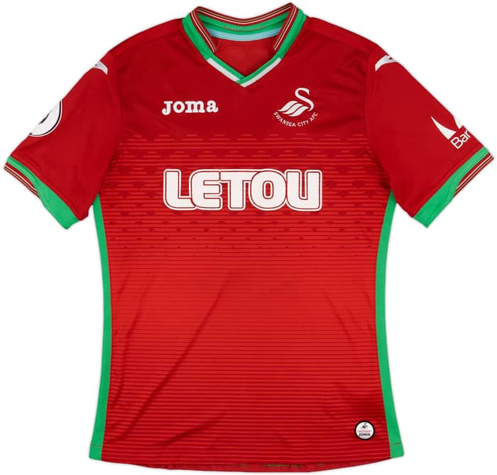 2017-18 Swansea Away Shirt Olsson #16 - 5/10 - (M)
