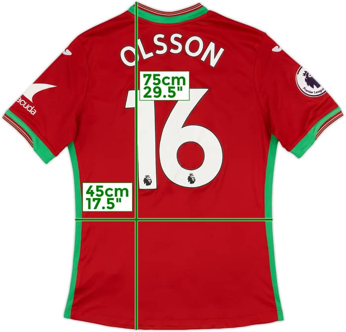 2017-18 Swansea Away Shirt Olsson #16 - 5/10 - (M)