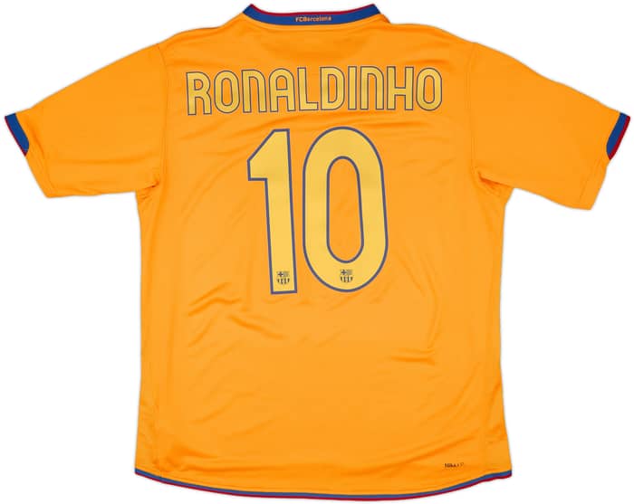 2006-08 Barcelona Away Shirt Ronaldinho #10 - 6/10 - (L)