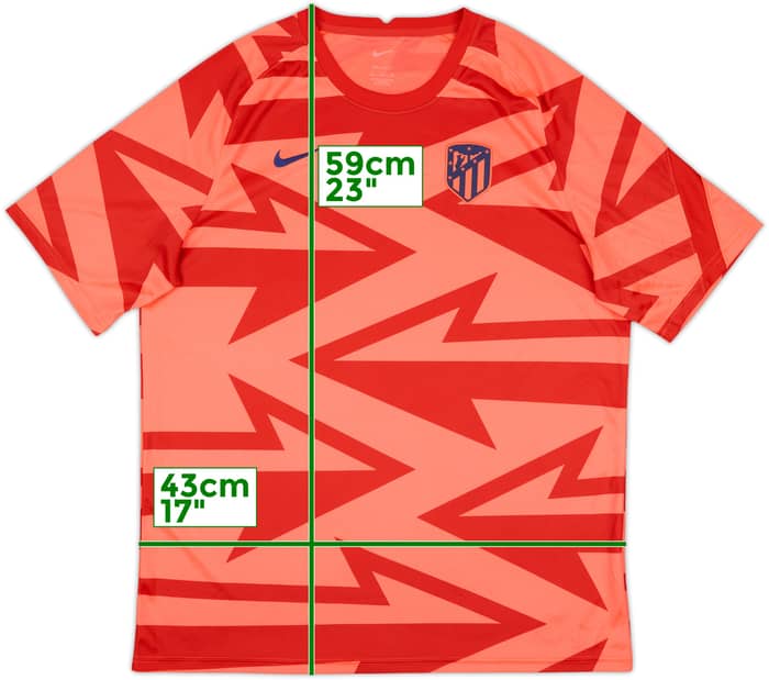 2021-22 Atletico Madrid Nike Training Shirt - 8/10 - (XL)