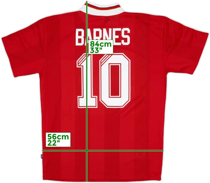 1995-96 Liverpool Home Shirt Barnes #10 - 9/10 - (XXL)