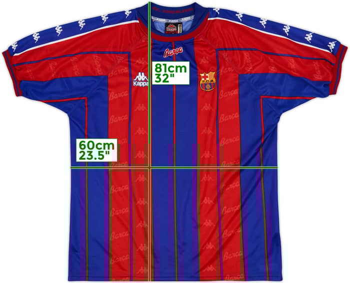 1997-98 Barcelona Home Shirt - 9/10 - (XL)
