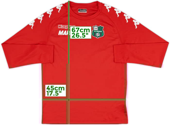 2019-20 Sassuolo Camp Kappa Training L/S Shirt - 8/10 - (S)