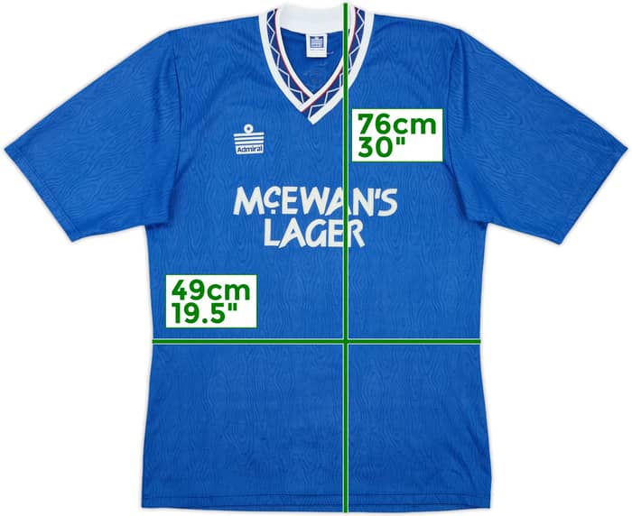 1990-92 Rangers Home Shirt - 9/10 - (M)
