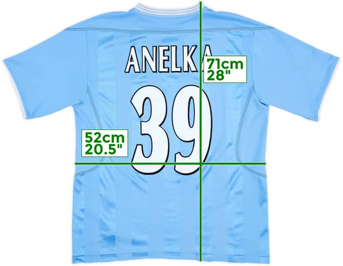 2003-04 Manchester City Home Shirt Anelka #39 - 6/10 - (L)