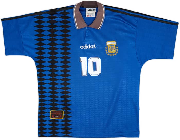 1994-97 Argentina Away Shirt Maradona #10 - 7/10 - (L)