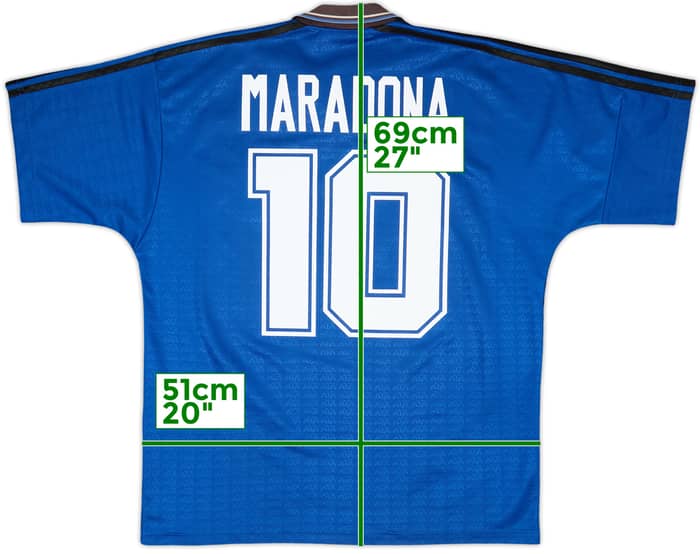 1994-97 Argentina Away Shirt Maradona #10 - 7/10 - (L)