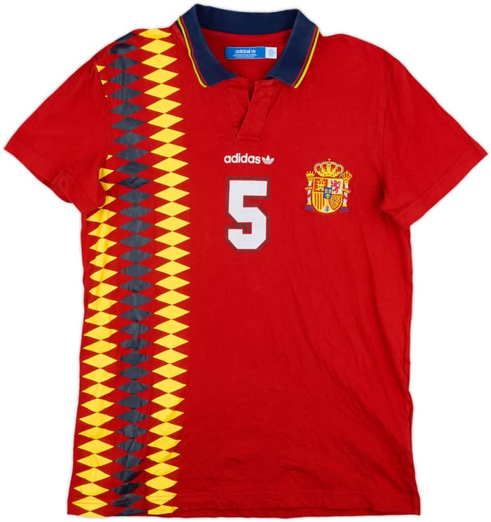 2012 Spain adidas Originals '1994' Retro Style Shirt #4 - 9/10 - (M)