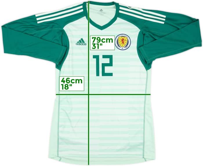 2018-20 Scotland GK Shirt #12 - 8/10 - (M)