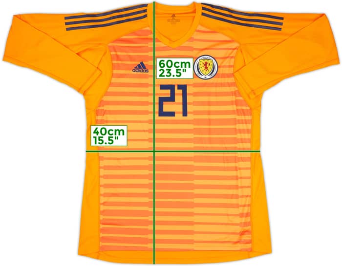 2018-19 Scotland Player Issue GK Shirt #21 - 10/10 - (XL)