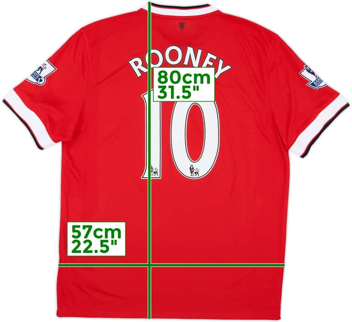 2014-15 Manchester United Home Shirt Rooney #10 - 10/10 - (L)