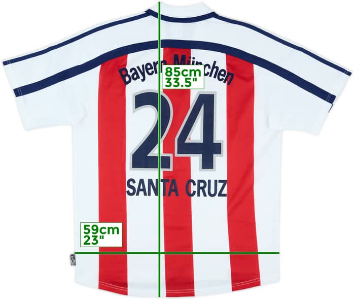 2000-01 Bayern Munich Away Shirt Santa Cruz #24 - 9/10 - (L)