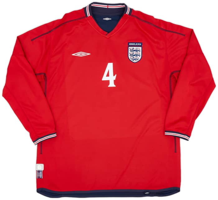 2002-04 England Away L/S Shirt Gerrard #4 - 7/10 - (XXL)