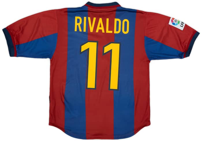 1998-00 Barcelona Home Shirt Rivaldo #11 - 6/10 - (S)
