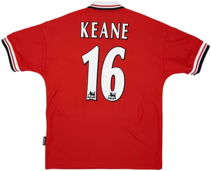 1998-00 Manchester United Home Shirt Keane #16 - 9/10 - (M)