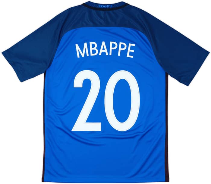 2016-17 France Home Shirt Mbappe #20 - 9/10 - (M)