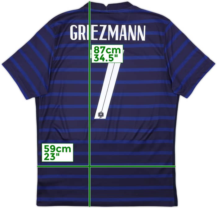 2020-21 France Home Shirt Griezmann #7 - 9/10 - (L)
