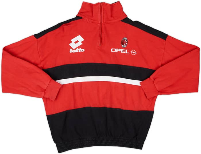 人気ランキング1位～（売れ筋商品） Milan AC 1994-95 Lotto (XXS) - 8/10 - Top Drill Zip 1/4 ウェア