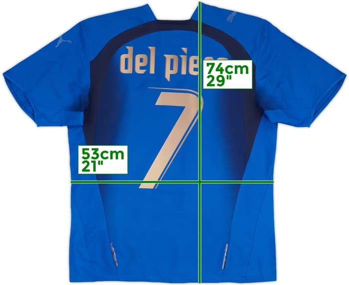 2006 Italy Home Shirt Del Piero #7 - 4/10 - (M)