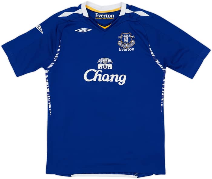 2007-08 Everton Home Shirt Baines #3 - 8/10 - (XL.Boys)