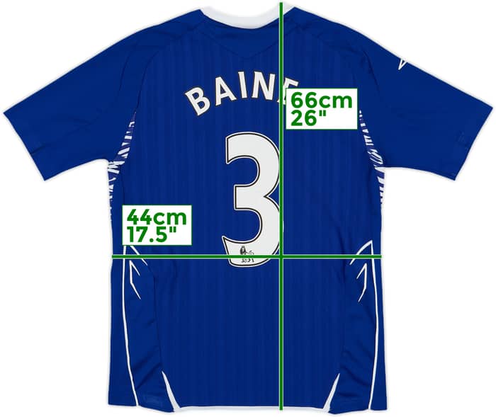 2007-08 Everton Home Shirt Baines #3 - 8/10 - (XL.Boys)