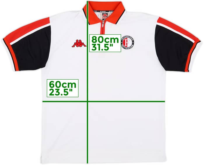 2000-01 Feyenoord Kappa 1/4 Polo Shirt - 8/10 - (XL)