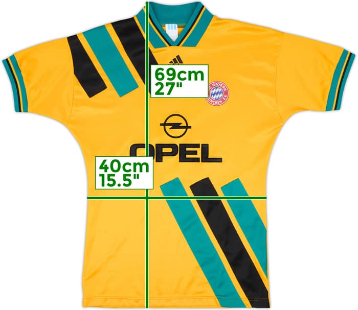 1993-96 Bayern Munich Away Shirt #7 - 7/10 - (S)